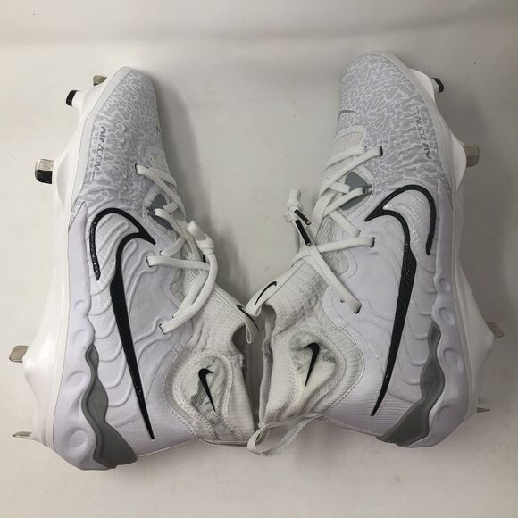 Nike Alpha Huarache NXT Metal Baseball Cleats White DJ6517-100 Mens Size 8 - Picture 6 of 11